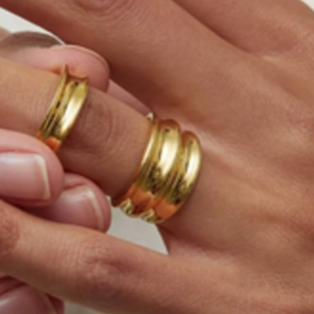 Jenny Bird Double Dune Ring Size 8